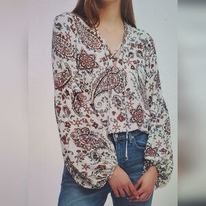 Banana Republic Floral Paisley Blouse